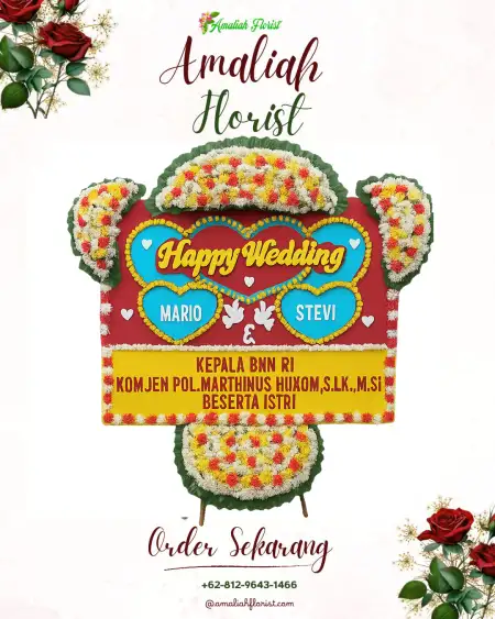 Papan Bunga Pernikahan Padang Limau Sundai